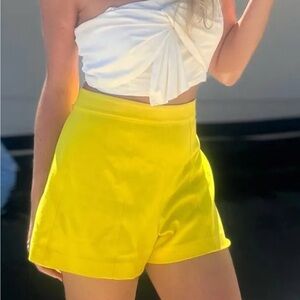 Yellow Alice and Olivia Shorts